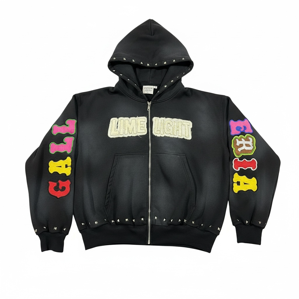 LMLT Black Studded Hoodie