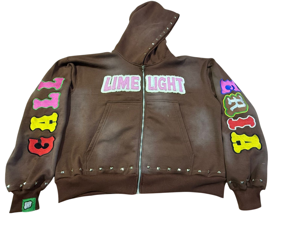 LMLT Brown Studded Hoodie