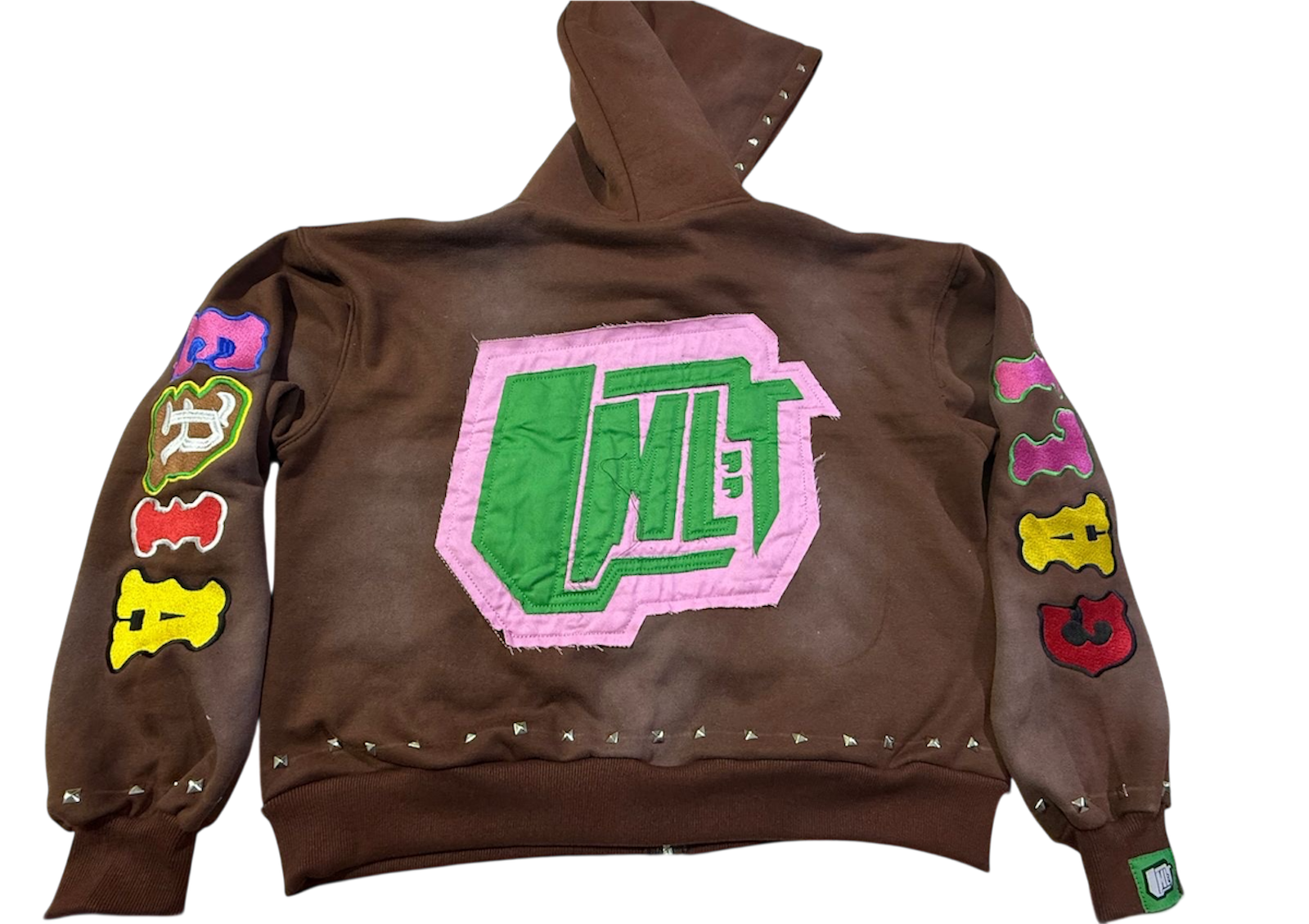 LMLT Brown Studded Hoodie