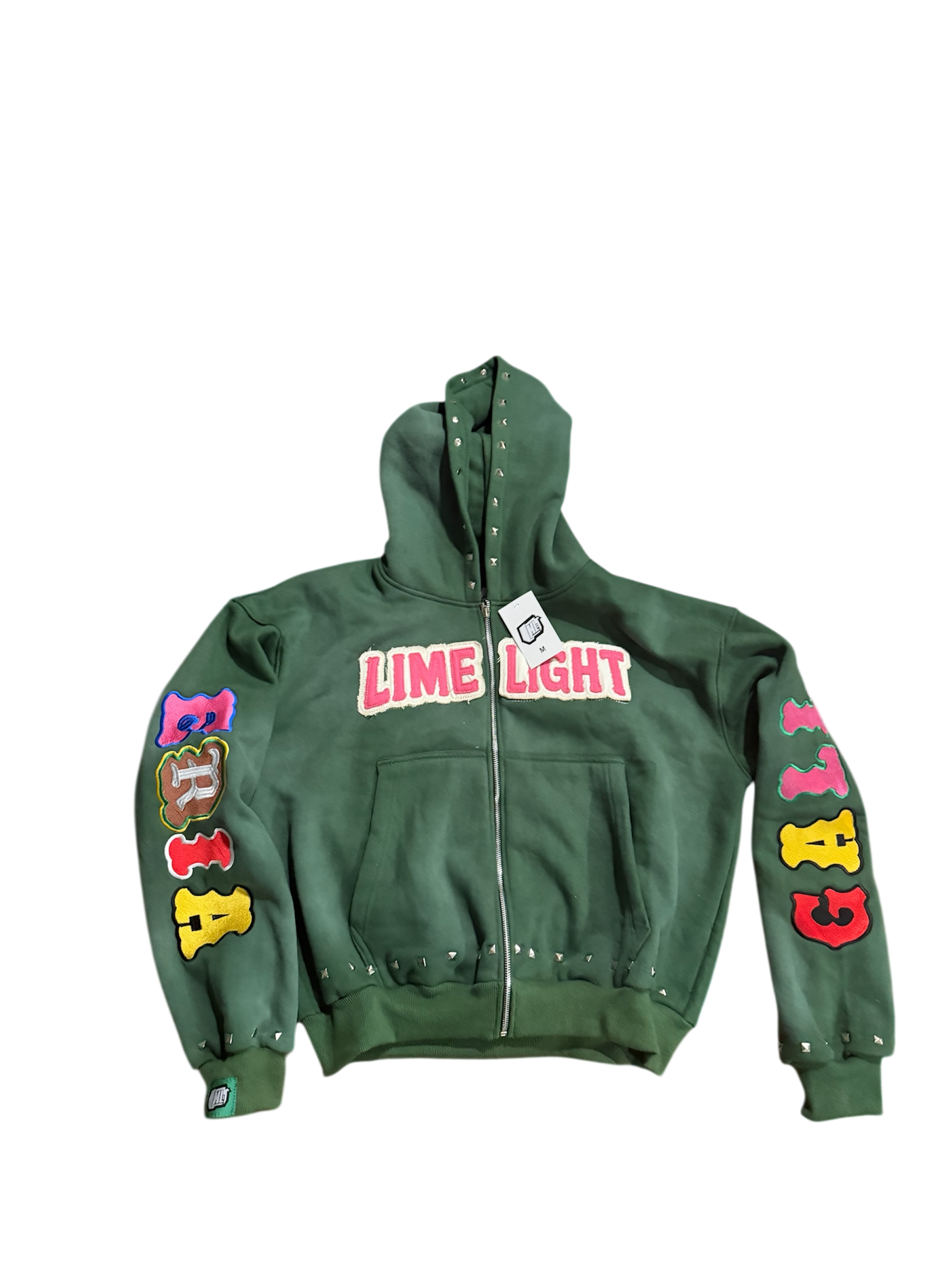 LMLT Green Studded Hoodie