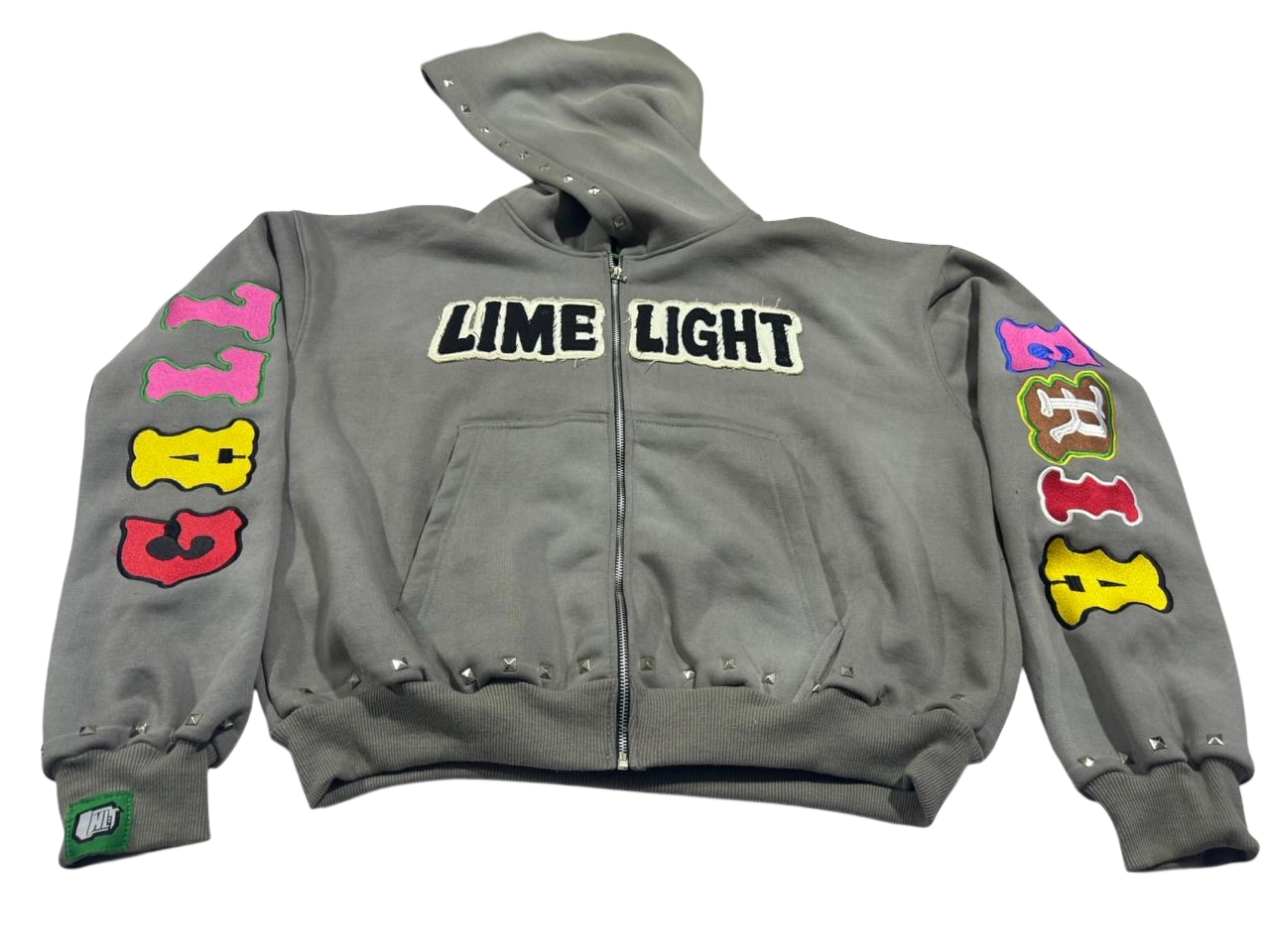 LMLT Grey Studded Hoodie