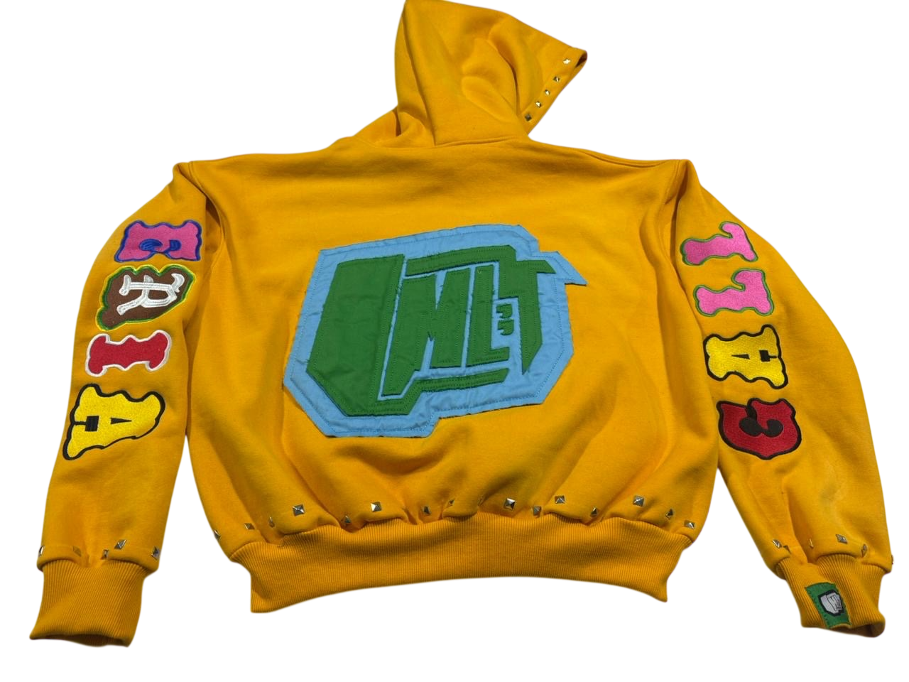 LMLT Yellow Studded Hoodie